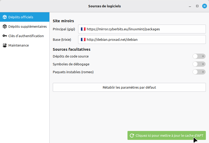 LMDE 7 Sources LMDE 7 Sources